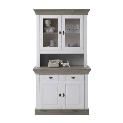 Wohnen Holz Küchenbuffet Mirandesca in Weiß Grau