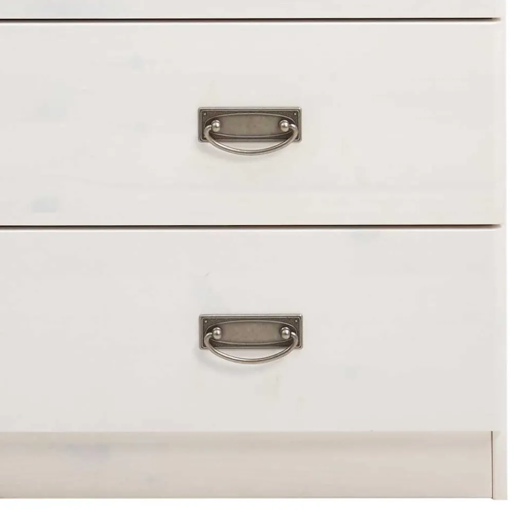 Wohnen Flurkommoden*Holz Landhaus Kommode in Weiß & Grau - Mirandesca