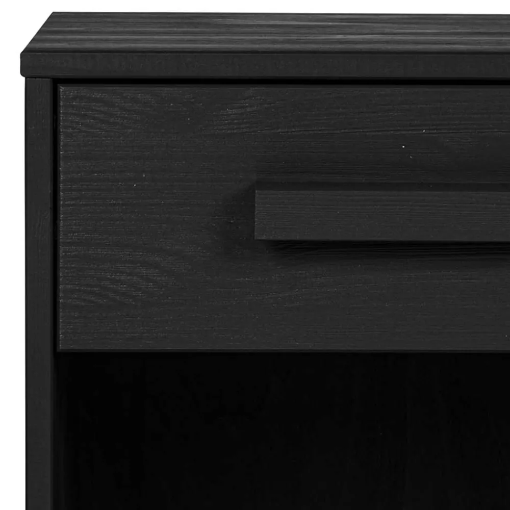 Wohnen Holz Nachtkonsole mit Fach & Schublade - Eslovia