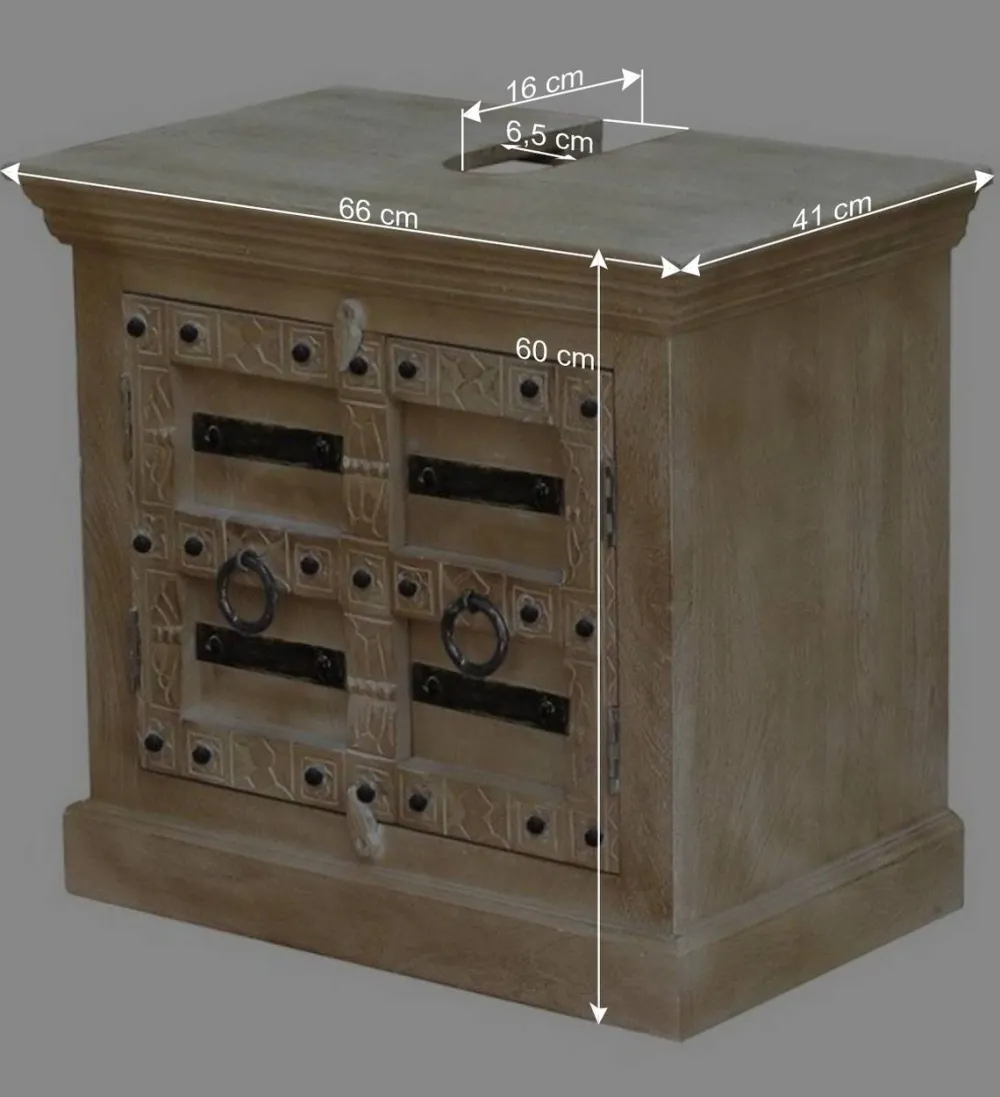 Wohnen Holz Waschbeckenschrank im Shabby Chic Stil - Abid