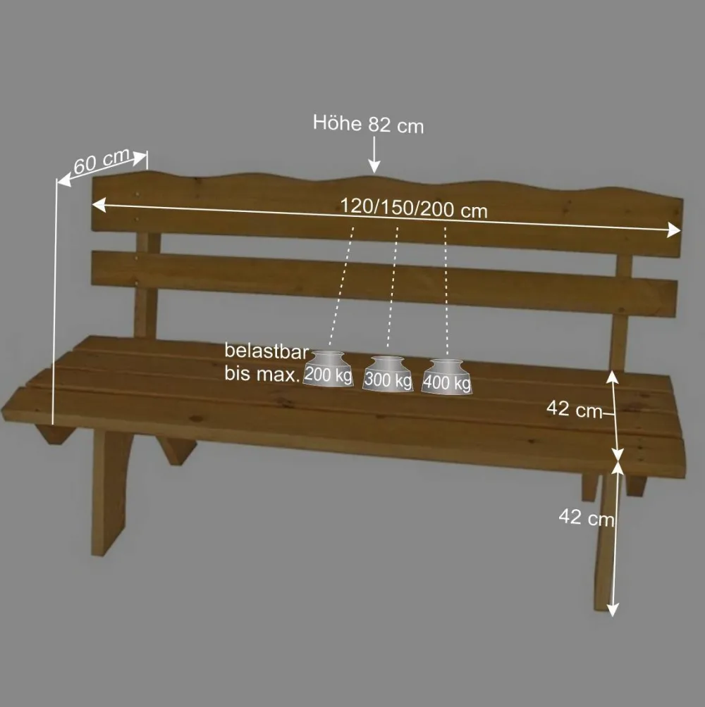 Wohnen Gartenbänke|Küchenbänke*Holzbank Brixen für Garten