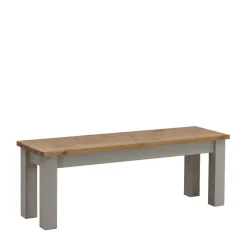Wohnen Holzbank Ziamora in Grau Kiefer massiv