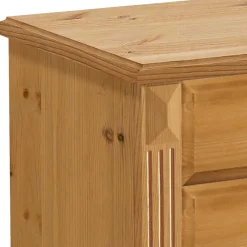 Wohnen Holzbett Corabia mit Nachtkommoden (dreiteilig)