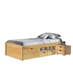 Wohnen Betten|Betten*Holzbett Francena mit Schubladen (zweiteilig)