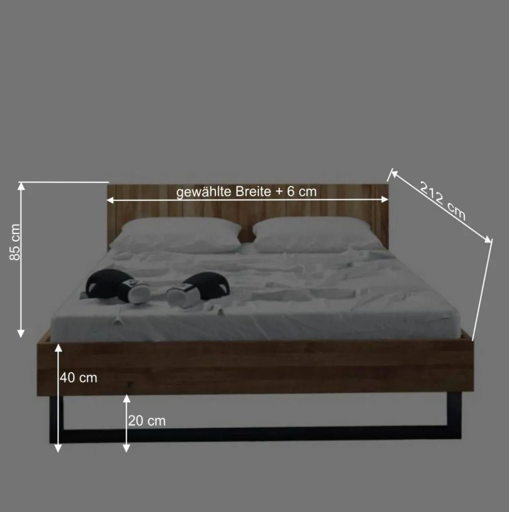 Wohnen Schwarze Möbel|Naturholzmöbel*Holzbett Manzey aus Wildeiche Massivholz