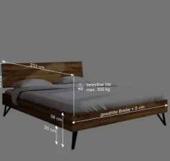 Wohnen Holzbett mit Überlänge 220 cm - Mandirov