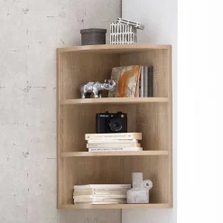 Wohnen Holzdekor Hängeregal für die Ecke - Estateas