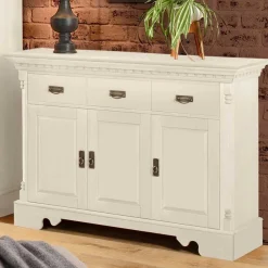 Wohnen Holzkommode in Cremefarben gewachst - Rospus