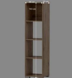 Wohnen Esszimmerregale|Regale*Holzoptik Büroregal in Wildeiche - Jytte