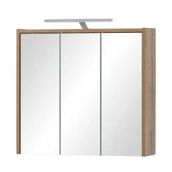 Wohnen Holzoptik Spiegelschrank fürs Badezimmer - Nelorena