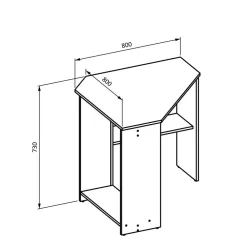 Wohnen Bürotische*Holzoptik Winkelschreibtisch in Sonoma-Eiche - Rikers