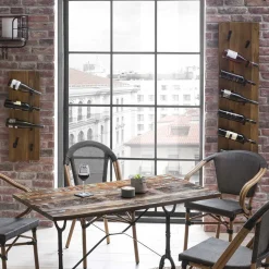 Wohnen Wohnzimmer-Regale|Küchenregale*Holzpaneel Weinregal aus Mangobaum - Mendoza