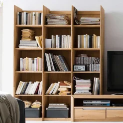 Wohnen Holzregal Croconia aus Wildeiche Massivholz