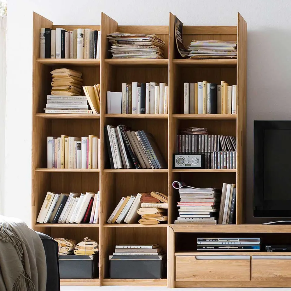 Wohnen Holzregal Croconia aus Wildeiche Massivholz