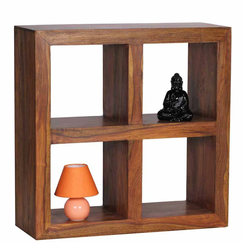 Wohnen Regale|Esszimmerregale*Holzregal massiv Hoslo quadratisches Design