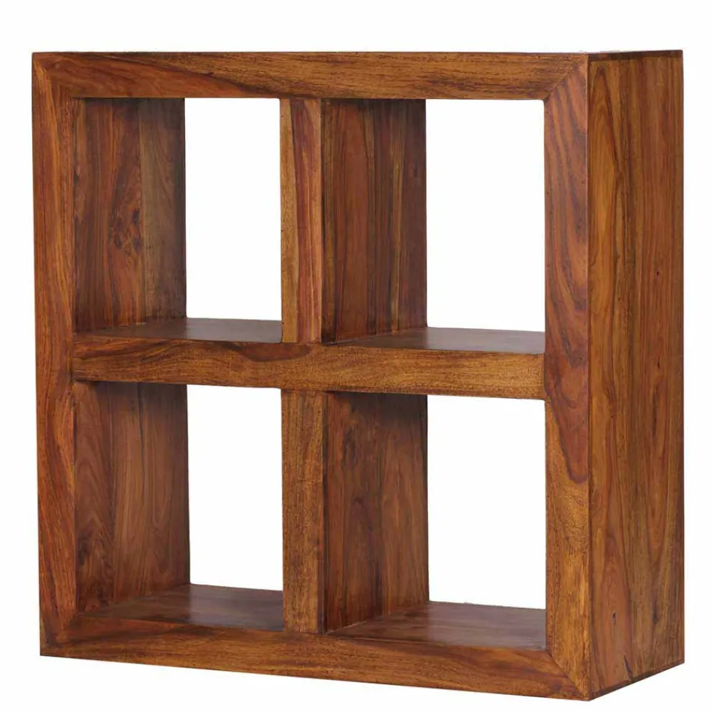 Wohnen Regale|Esszimmerregale*Holzregal massiv Hoslo quadratisches Design