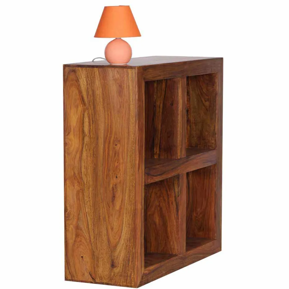 Wohnen Regale|Esszimmerregale*Holzregal massiv Hoslo quadratisches Design