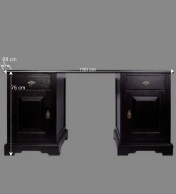 Wohnen Kolonialmöbel|Landhausmöbel*Holzschreibtisch Islando aus Akazie Massivholz