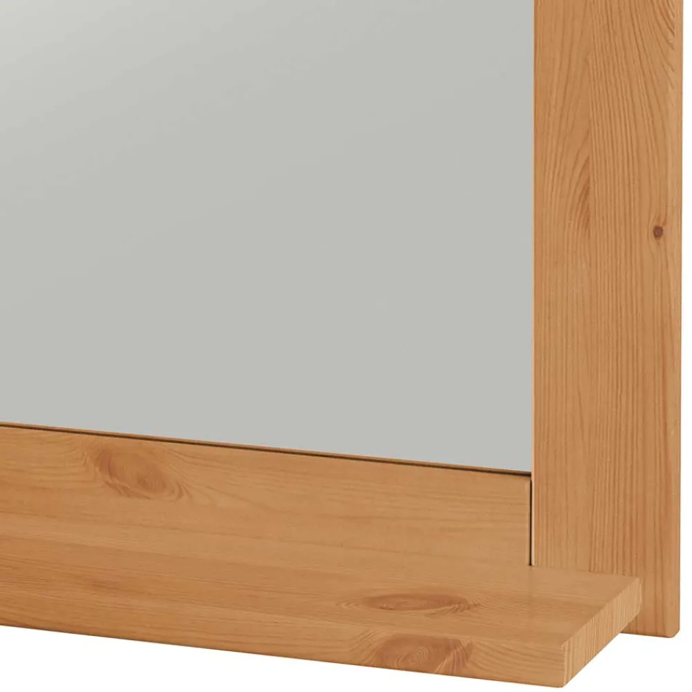 Wohnen Spiegel|Flurspiegel*Holzspiegel in Kiefer Laugenfarben & Grau - Cementa