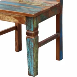 Wohnen Shabby Chic Möbel*Holzstuhl Jamaica aus Recyclingholz (2er Set)