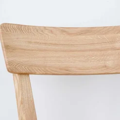 Wohnen Holzstuhl mit Polstersitz aus Wildeiche Massivholz - Tembreno