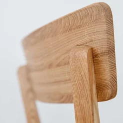 Wohnen Holzstuhl mit Polstersitz aus Wildeiche Massivholz - Tembreno