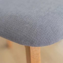 Wohnen Holzstuhl mit Polstersitz aus Wildeiche Massivholz - Tembreno