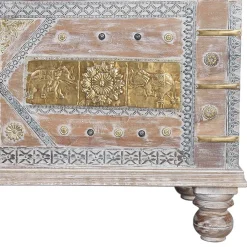 Wohnen Weiße Möbel|Orientalische Möbel*Holztruhe - ausgefallen gestaltet - Abraham