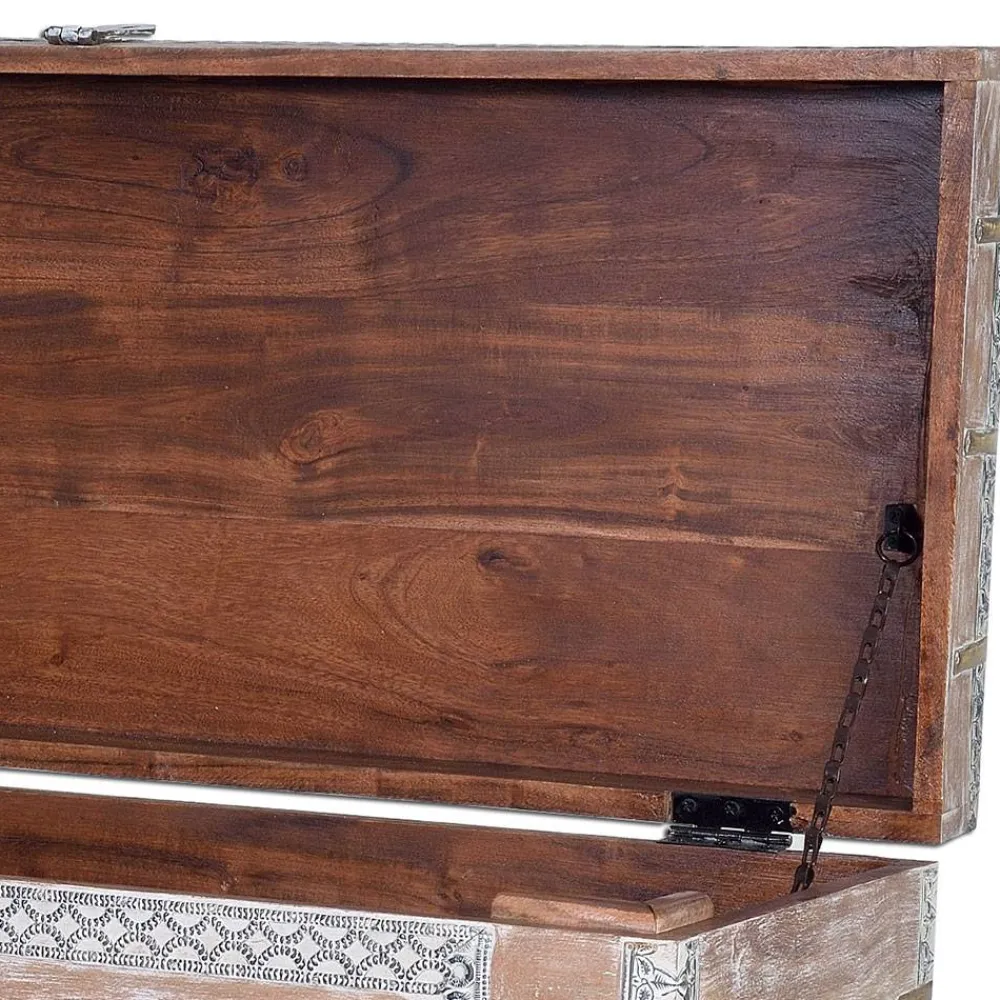 Wohnen Weiße Möbel|Orientalische Möbel*Holztruhe - ausgefallen gestaltet - Abraham