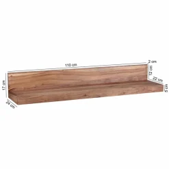 Wohnen Holz-Wandboard Vislan in L-Form