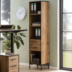 Wohnen Home Office Regal in Eiche Optik - Zustic