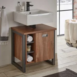 Wohnen Waschtisch|Waschbeckenunterschränke*Industrial Bad Unterschrank für Waschbecken - Forawas