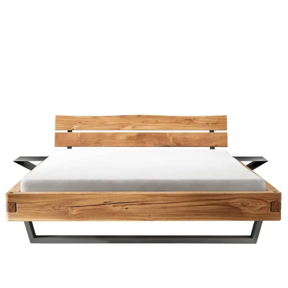 Wohnen Industrial Balkenbett mit Metallkufen - Magie