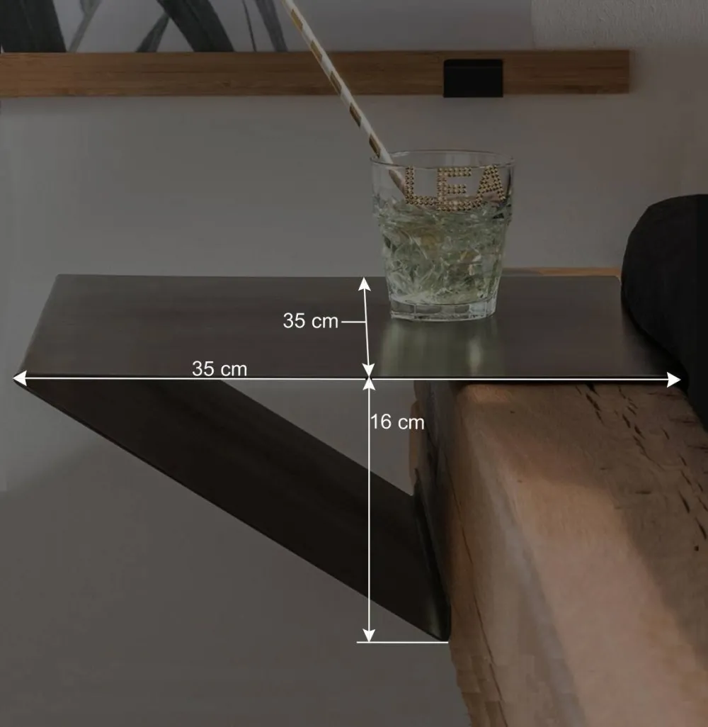 Wohnen Industrial Balkenbett mit Metallkufen - Magie