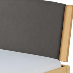 Wohnen Industrial Bett aus heller Eiche - Ezianas