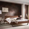 Wohnen Industrial Bett aus Nussbaum massiv - Bluesa