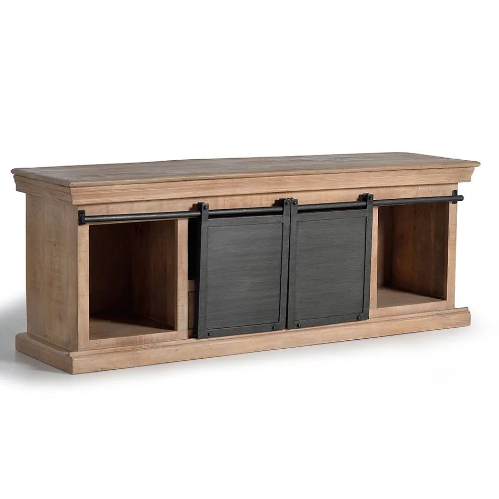 Wohnen Industrial Chic TV Kommode mit Schiebetüren - Jantonia