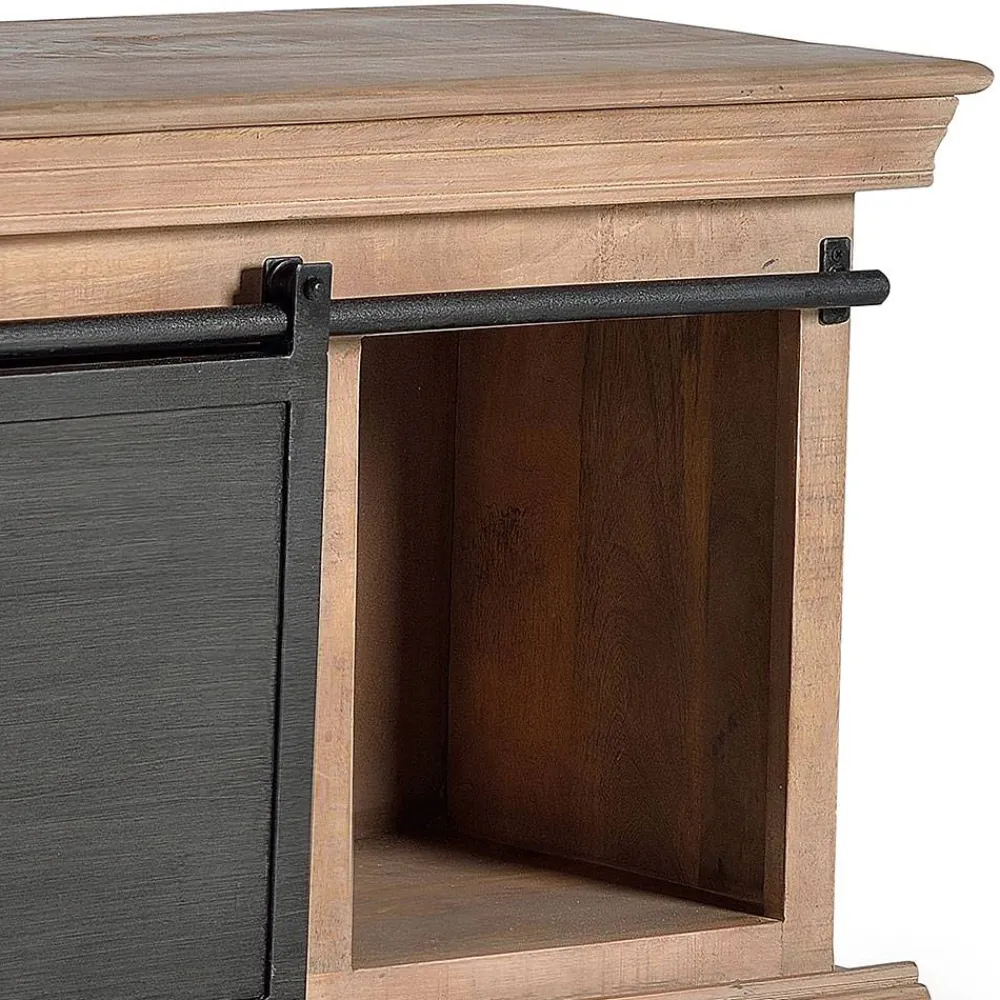 Wohnen Industrial Chic TV Kommode mit Schiebetüren - Jantonia