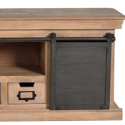 Wohnen Industrial Chic TV Kommode mit Schiebetüren - Jantonia