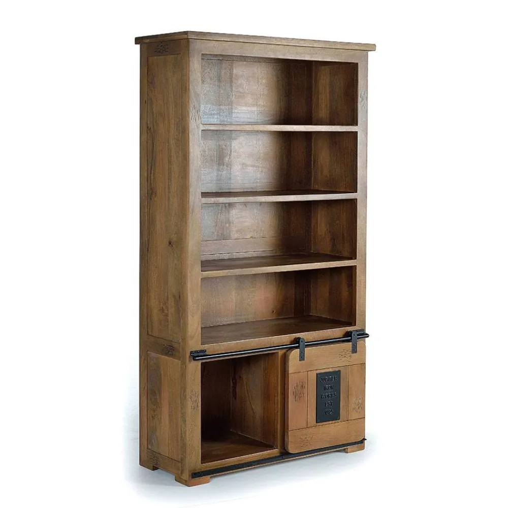 Wohnen Massivholzmöbel|Esszimmerregale*Industrial Design Bücherregal aus Mangoholz - Semian
