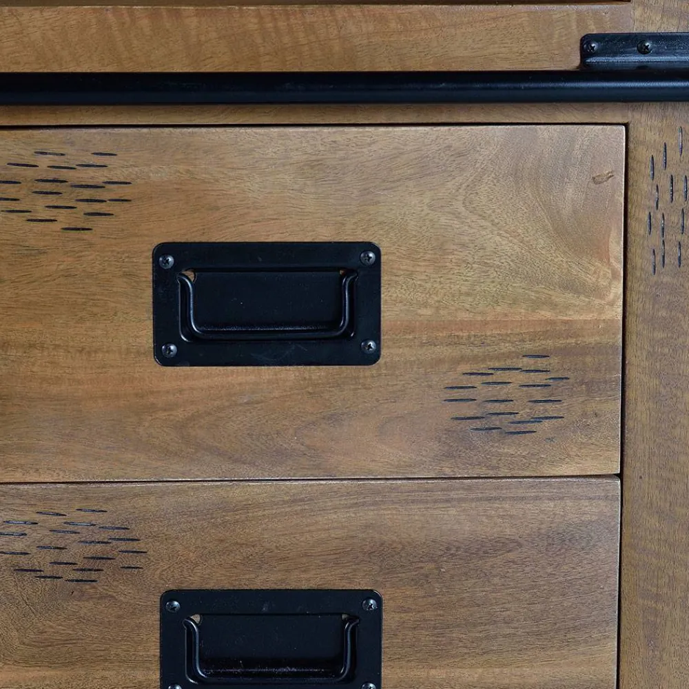 Wohnen Massivholzmöbel|Esszimmerregale*Industrial Design Bücherregal aus Mangoholz - Semian