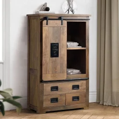 Wohnen Industrial Design Highboard aus Mangoholz - Semian