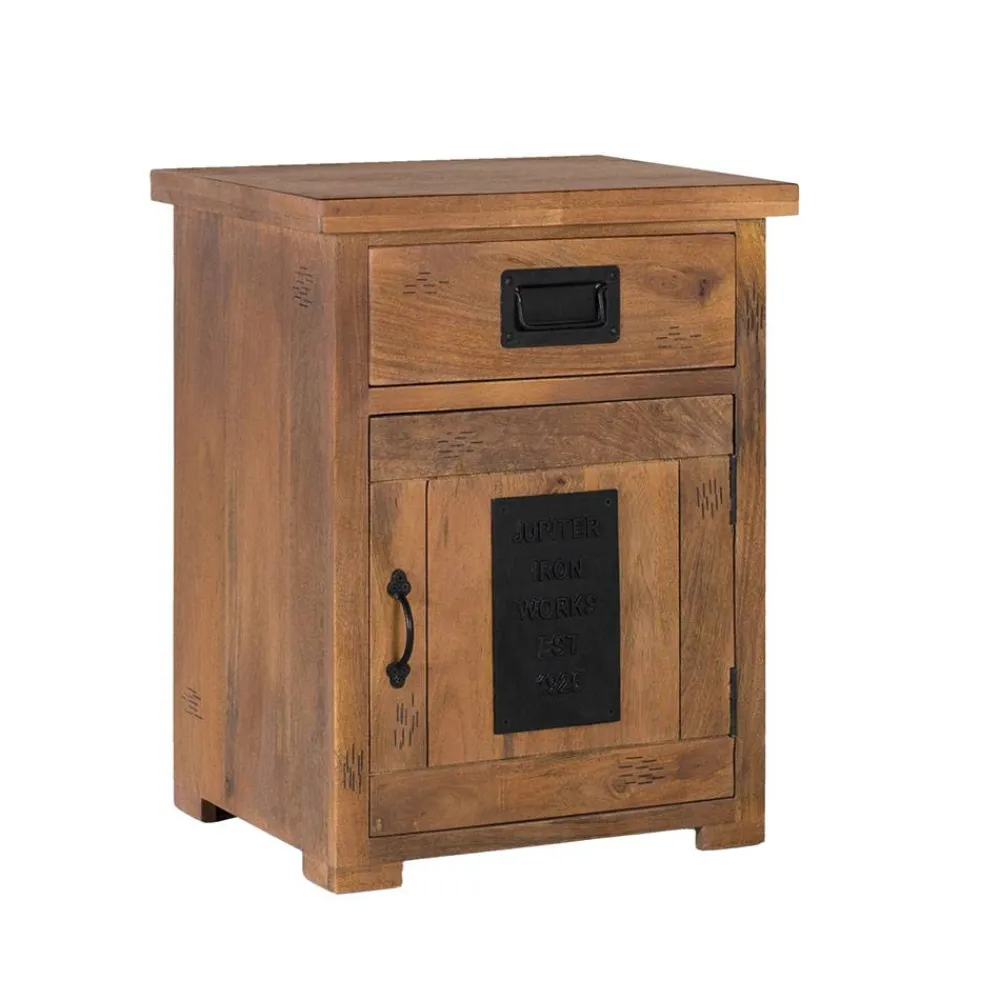 Wohnen Industrial Design Nachtkommode aus Mangoholz - Semian