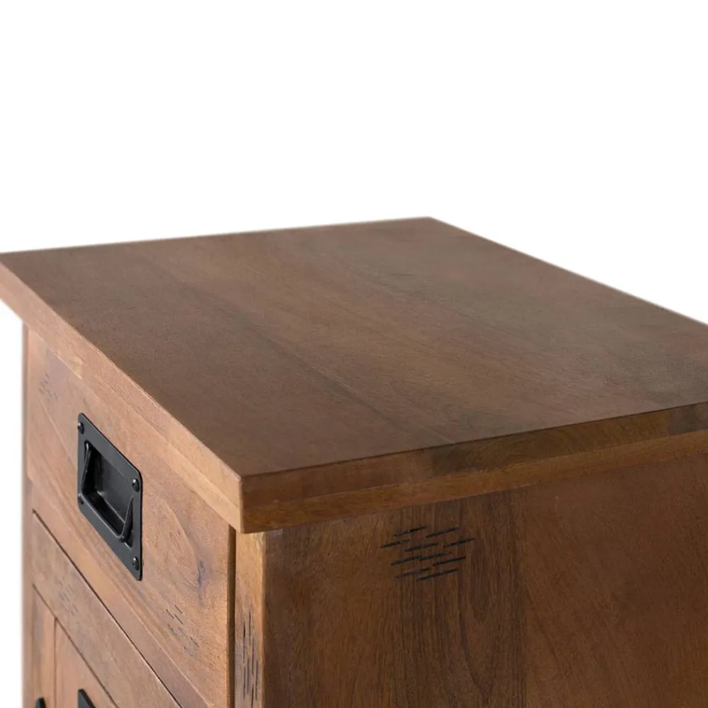 Wohnen Industrial Design Nachtkommode aus Mangoholz - Semian
