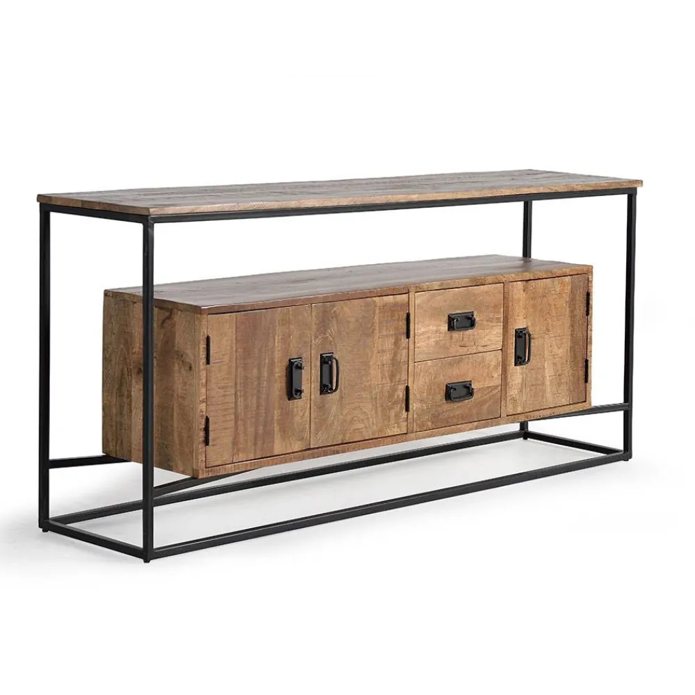 Wohnen Landhausmöbel|Küchenschränke*Industrial Design Sideboard aus Massivholz - Olmidava