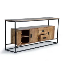 Wohnen Landhausmöbel|Küchenschränke*Industrial Design Sideboard aus Massivholz - Olmidava