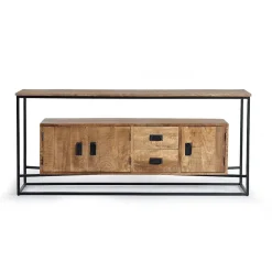 Wohnen Landhausmöbel|Küchenschränke*Industrial Design Sideboard aus Massivholz - Olmidava