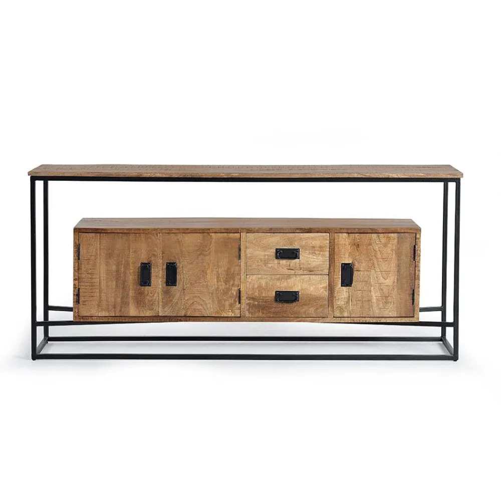 Wohnen Landhausmöbel|Küchenschränke*Industrial Design Sideboard aus Massivholz - Olmidava