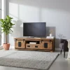 Wohnen Industrial Design TV Lowboard aus Mangoholz - Semian