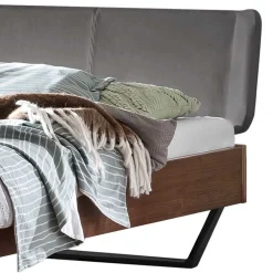 Wohnen Betten|Betten*Industrial Doppelbett in Nussbaum Braun - Lavrin